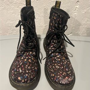 Dr. Martens Black Floral Women's Boots